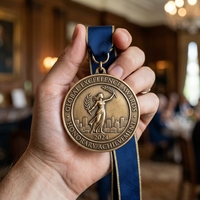 Médaille en métal personnalisée, alliage de zinc émaillé, médaille de récompense, logo gravé au laser, souvenir