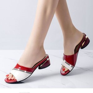 Nouvelles sandales d'été 2026 à talons épais et carrés, style bouche de poisson, pour femme, idéales pour l'extérieur - Vente en gros - Product Image 2