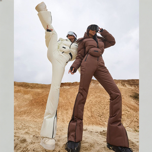 Combinaison de <span class=keywords><strong>ski</strong></span> une pièce personnalisée pour <span class=keywords><strong>femme</strong></span> grande taille, imperméable, coupe-vent, isolée, avec capuche, pour l'extérieur, vente en gros, usine OEM - Product Image 2