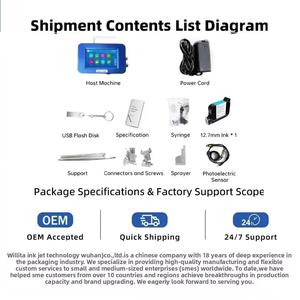 Imprimante à jet d'encre continu en ligne Willita 12,7 mm, machine d'impression de codes de date, imprimante à jet d'encre thermique pour les lignes de production d'emballage - Product Image 6