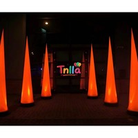 Étoile gonflable suspendue colorée et lumineuse, décoration de boîte de nuit avec éclairage LED