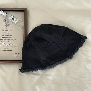 Casual Comfortable Custom Cotton Bucket <b>Hat</b> Retro Personality Style Raw Edge Solid Color Fashionable for <b>Men</b> Women - Product Image 2