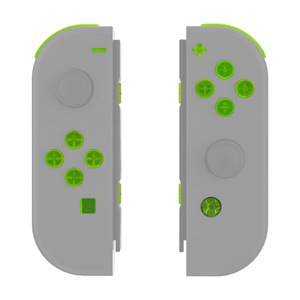 Kit de remplacement complet de boutons en plastique personnalisés transparents verts EXtremeRate pour manette Nintendo Switch (gâchettes, ABXY, D-pad) - Product Image 3