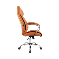 Chaise de bureau de direction réglable en cuir PU Big Boss, chaise de travail pivotante moderne avec structure en fer et aluminium pour bureau à domicile