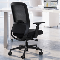 Silla de Oficina Ergonómica Vaseat V3 con Respaldo Medio de Malla, Soporte Lumbar Ajustable y Asiento Deslizante para Proyectos de Oficina