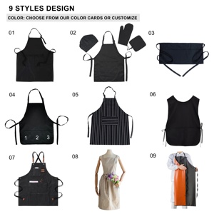 Bán Buôn L80Cm W70Cm Đầy Đủ Chiều Dài 100% Bông Nhà Hàng Nấu Ăn Trắng Tạp Dề Nhà Bếp Barista Phụ Nữ Chuyên Nghiệp Tạp Dề Với Logo - Product Image 4