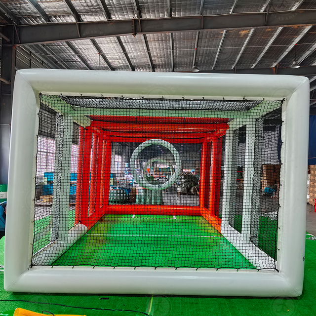 Outdoor Inflatable Drone Obstacle Course Portable Drone Soccer Training Frame with Netting