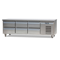 Equipo de Cocina Profesional, Refrigerador Bajo Mostrador para Chef, de Acero Inoxidable, con Ventilador de Enfriamiento, 4, 6 y 8 Cajones