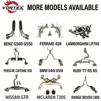 Échappement arrière à soupapes Vortex Titanium pour Land Rover Defender 5.0 V8 P525 2022-2026, embouts en carbone quadruples, tube en X, soudé TIG