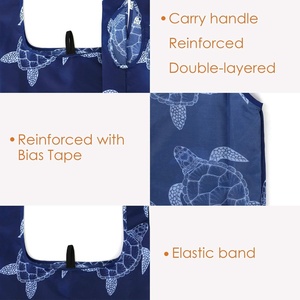 Bolsas de Compras Reutilizables <span class=keywords><strong>BeeGreen</strong></span>, Plegables, con Estampado Animal, Paquete de 12, Resistentes, Lavables, con Asas, para Viajes y Compras al por Mayor - Product Image 3