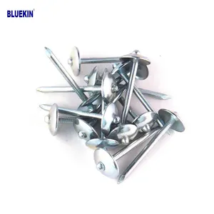 Roofing Nails Factory 2.5inch Bwg9 Galvanized Umbrella Head Roofing Nails