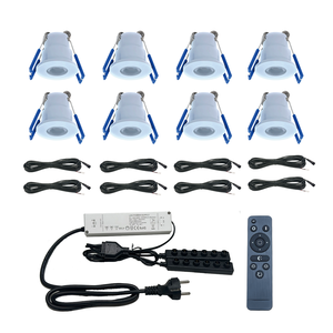 3W 8led Set <strong>Spotlight</strong> Dimmable With Remote Controller and EU <strong>Plug</strong> for SunSpaces Verandas and Garden Rooms. - Product Image 4
