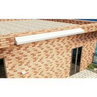 Auvent rétractable électrique pour l'extérieur, pare-soleil pour patio, balcon, fenêtre, porte et terrasse avec éclairage LED et protection contre les éclaboussures