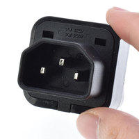Prise universelle UPS/PDU IEC-C14 mâle, adaptateur de prise électrique à 3 broches, conversion 2 sorties 10A250V avec CE WDI-320