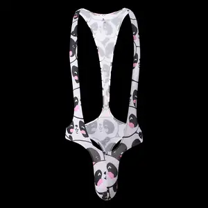 Underwear Gay Sexy Bodysuit Erotic Briefs Penis Pouch Thong Men Jumpsuits Wrestling Singlet Bodysuit Jockstrap Backless Leotard