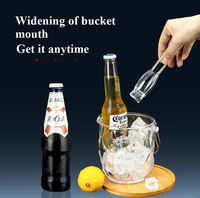 Seau à glace portable en acrylique transparent Queenwins de 1,25 Qt, fabriqué en Chine, idéal pour refroidir la bière, le champagne et le vin à la maison ou au bar.
