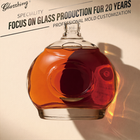 Botol Kaca Embos Permukaan Beku 700ml-1400ml untuk Tequila, Whiskey, Vodka, Wine & Brandy dengan Logo Kustom Tersedia