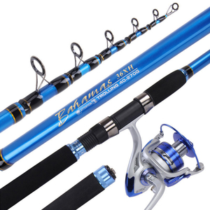 Pesca 2,7 m 3m 3,3 m 3,6 m 3,9 m telescópico de carbono caña de pescar conjunto portátil caña de pescar y rollo de Combo - Product Image 2