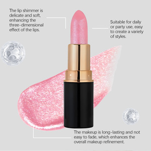 Brillo <span class=keywords><strong>Labial</strong></span> Rosa Diamante Suave, Lápiz <span class=keywords><strong>Labial</strong></span> con Brillo, Nutritivo, Suave, Hidratante, Voluminizador y de Larga Duración - Product Image 4