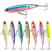 TOPRIGHT PE220 100 mm 17,5 g Leurre de Surface Topwater Walker pour Eau Salée, Stickbait Flottant 3D à Bille Interne, Leurre-Crayon