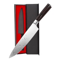 Couteau de chef japonais Gyuto de 8 pouces en acier inoxydable à motif Damas, manche en bois Pakka, couteau de cuisine tranchant pour trancher et cuisiner