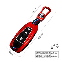 Coque de clé de voiture en alliage de zinc pour Suzuki Swift Sport Vitara Jimny (modèles sélectionnés) – Coque de télécommande 2 boutons avec porte-clés – Vente en gros