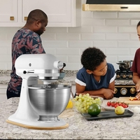 Robot culinaire multifonction moderne compatible KitchenAid 4,5-5 Qt, avec tête inclinable, en bambou, certifié qualité alimentaire, de qualité supérieure