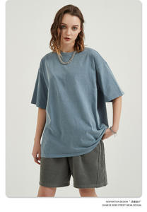 เสื้อยืดโอเวอร์ไซส์แขนสั้นลำลองพิมพ์ลายผู้ชาย ผ้าคอตตอนถัก 100% รับสกรีนโลโก้ตามสั่ง ลดราคาพิเศษ - Product Image 2