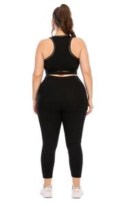 ชุด2ชิ้นเสื้อผ้าออกกำลังกายเล่นโยคะสำหรับผู้หญิงเสื้อผ้าออกกำลังกายขนาดพลัสไซส์ - Product Image 4