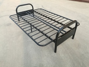 Khung giường sofa đơn bằng thép có tay vịn, đồ nội thất phòng ngủ, giường gấp di động bằng kim loại, khung giường <span class=keywords><strong>futon</strong></span> - Product Image 3
