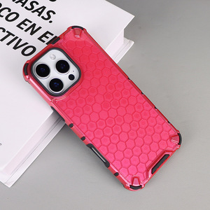 Coque transparente texturée nid d'abeille OEM d'usine pour <span class=keywords><strong>iPhone</strong></span> 16 15 14 13 12 11 Pro XS XR X <span class=keywords><strong>R</strong></span> 8 7 Plus SE 2020 15 Pro - Product Image 2