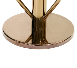 Swivel Stainless Steel High <b>Bar</b> Chair Rounded <b>Stool</b> With Footrest Barber <b>Leather</b> Cushion Restaurant Furniture - Modern Simple - Product Image 6