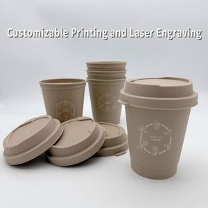 แก้วกาแฟแบบใช้ซ้ำได้ ขนาด 12 ออนซ์ ย่อยสลายได้ |   ใยชาปลอดสารพิษ ปราศจาก BPA เป็นมิตรต่อสิ่งแวดล้อม และปราศจากพลาสติก - Product Image 5