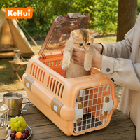 Cage de transport pour animaux de compagnie, grande, durable, respirante, en ABS solide, approuvée par les compagnies aériennes pour chiens et chats, pour voyages en plein air