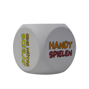 OEM ODM tùy chỉnh PU bọt yoga 6-Side DICE Trắng đa diện xúc xắc Hot Bán Thần Tài Cube chơi xúc xắc với từ Jumbo bọt bóng - Product Image 1