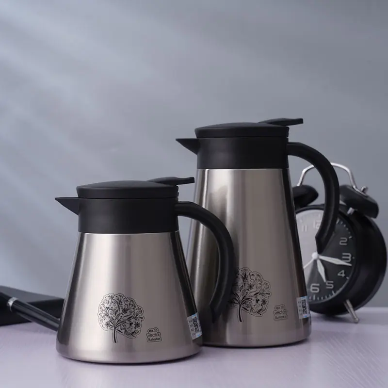 Nieuw Ontwerp 630Ml 960Ml Geïsoleerde Koffiepot Vacuüm Koffiepot Dubbelwandige Vacuümketel