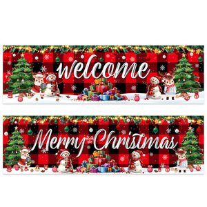Bannière de porte personnalisée pour les fêtes de Pâques, Halloween, Noël 2023, décoration extérieure pour couple, fournisseur de bannières, bannière au design personnalisé - Product Image 1