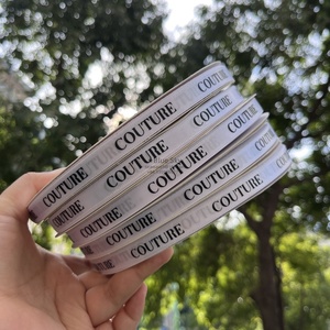 Ruy băng lụa tùy chỉnh chất lượng cao cho bao bì Hộp Quà Tặng-in giấy bạc, Ruy Băng Vàng phẳng, lụa trắng, kích thước tùy chỉnh & logo - Product Image 5