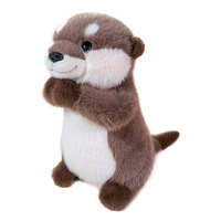 Peluche Otter Kawaii, jouet en peluche doux rembourré de coton PP avec mains magnétiques, cadeau mignon, OEM ODM en gros