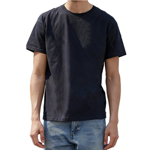 T-shirts décontractés à manches courtes et épaules tombantes pour hommes, style streetwear, personnalisables, 100 % coton, faible MOQ - Product Image 1