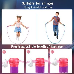 <span class=keywords><strong>Corde</strong></span> à <span class=keywords><strong>sauter</strong></span> LED MUDA Modèle 2608 pour filles, garçons, femmes - Longueur réglable, ergonomique, légère, en plastique, pour l'exercice et le fitness, lumineuse - Product Image 4