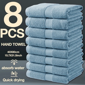 Serviette de toilette en coton peigné pur, grande, absorbante, douce et épaisse, certifiée qualité hôtelière, idéale pour la maison, vente en gros, cadeau - Product Image 1