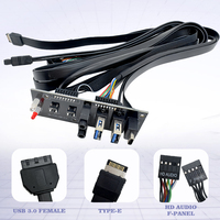 Cable USB para Panel Frontal de Computadora, USB 3.0, USB 3.1, Conexión a Placa Base, Cable de Extensión de Audio para Placa PCB