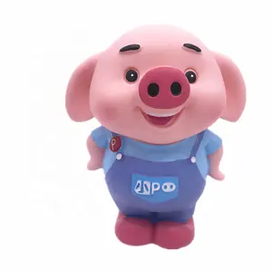 Kunststoff PVC Kinder sicher Geld sparen Box große intelligente niedliche Design Farbe Schwein Großhandel benutzer definierte Zähl münze rosa Sparschwein für Kinder