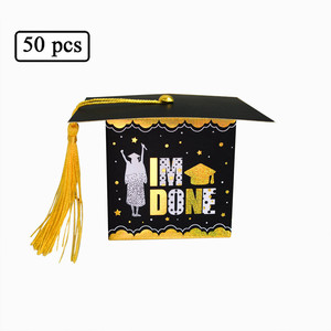 Vente en gros de nouvelle boîte de papier avec capuchon de graduation boîte à bonbons carrée avec capuchon de bachelor/doctorat pour la fête de remise des diplômes - Product Image 6