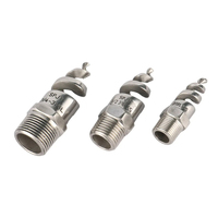 Buse de brumisation pour terrarium de reptiles, filetage mâle 3/8" 1/2" 3/4" 1/4" 1", en acier inoxydable, buse à jet spiralé, 100 pièces