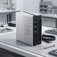 OEM CHUWI Mini PC Intel I3 I5 I7 AMD Ryzen DDR5 RAM SSD Windows 11 Pro Baru Dual 2.5G LAN USB untuk Ultra-Ringan