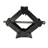 Cric ciseaux en acier thermolaqué noir pour voitures, capacité 0,8T, hauteur max. 280mm, finition professionnelle