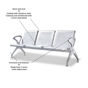Thiết kế hiện đại thép tấm chờ đợi ghế 234 seaters lâm sàng băng ghế dự bị cho bệnh viện hoặc sân bay lâm sàng phòng chờ sử dụng - Product Image 2