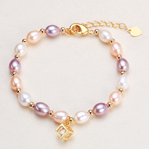 Pulsera de Perlas de Agua Dulce de Diseño Exclusivo para Mujer, Nueva Celebridad de Internet de Zhuji, Joyería de Perlas Auténticas, Pulseras con Dijes de Moda - Product Image 4